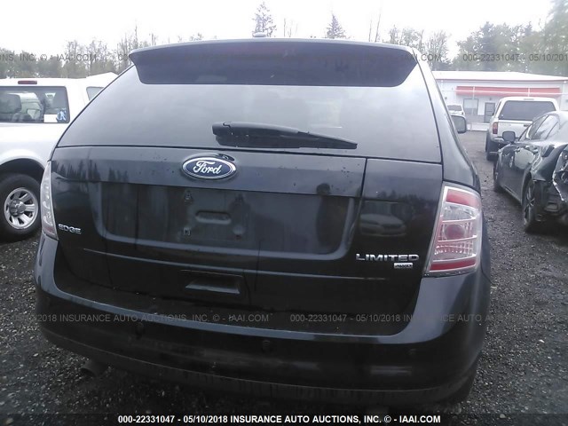 2FMDK49C78BB38222 - 2008 FORD EDGE LIMITED BLACK photo 6