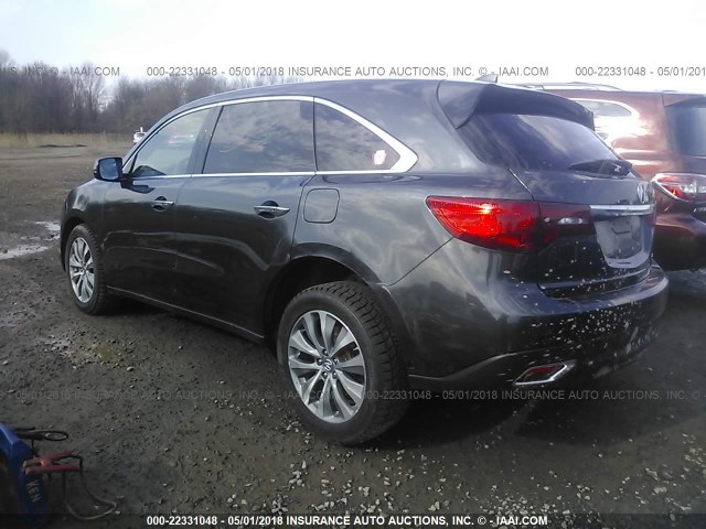 5FRYD4H47EB024521 - 2014 ACURA MDX TECHNOLOGY GRAY photo 3