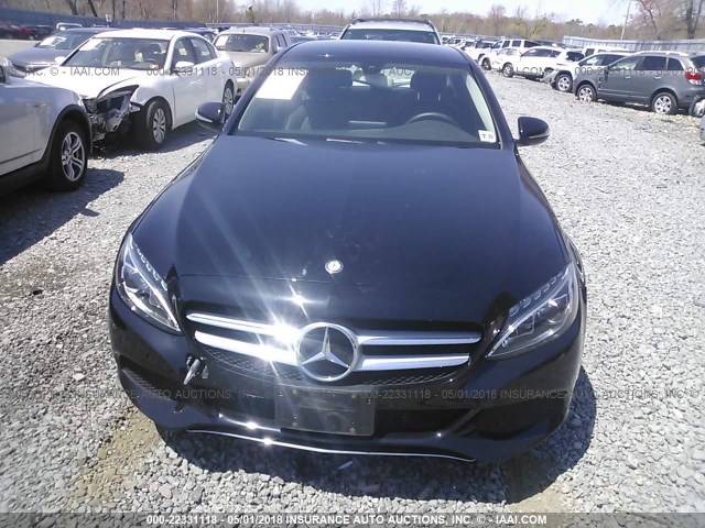 55SWF4KB4FU028195 - 2015 MERCEDES-BENZ C 300 4MATIC BLACK photo 6