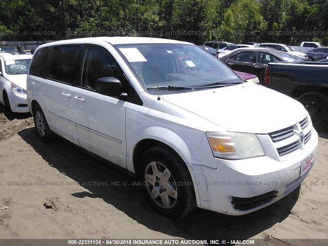 1D8HN44EX9B519111 - 2009 DODGE GRAND CARAVAN SE WHITE photo 1