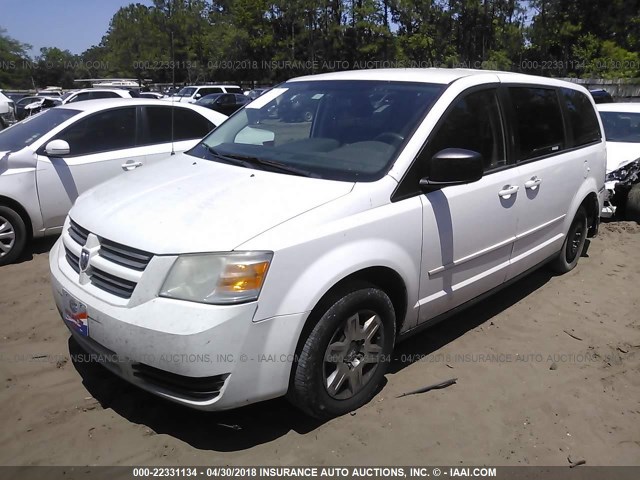 1D8HN44EX9B519111 - 2009 DODGE GRAND CARAVAN SE WHITE photo 2