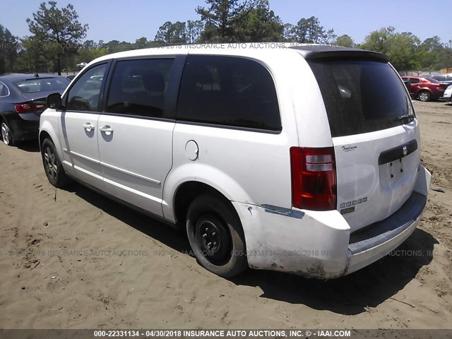 1D8HN44EX9B519111 - 2009 DODGE GRAND CARAVAN SE WHITE photo 3