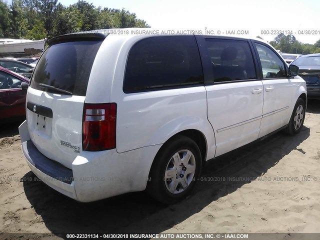 1D8HN44EX9B519111 - 2009 DODGE GRAND CARAVAN SE WHITE photo 4