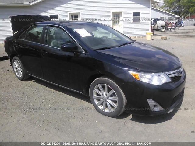 4T1BF1FK4CU520443 - 2012 TOYOTA CAMRY SE/LE/XLE BLACK photo 1