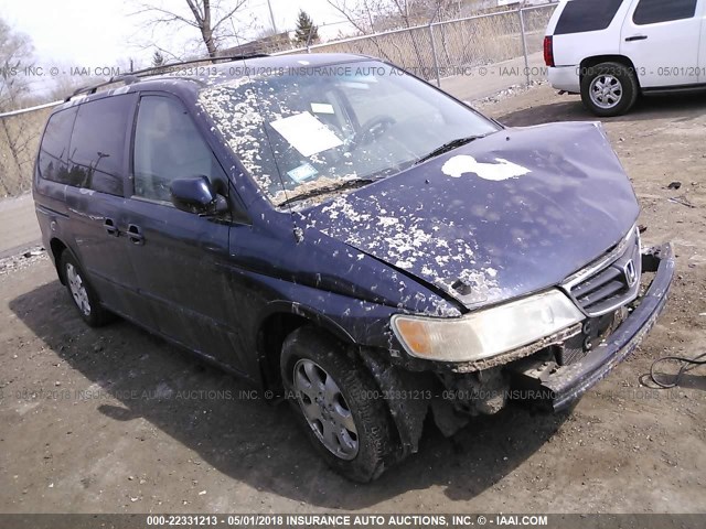 5FNRL18064B001072 - 2004 HONDA ODYSSEY EXL BLUE photo 1