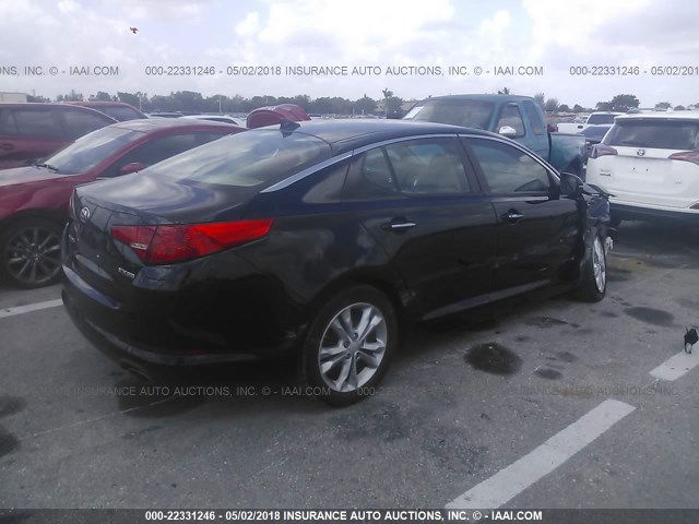 5XXGN4A73DG096374 - 2013 KIA OPTIMA EX BLACK photo 4