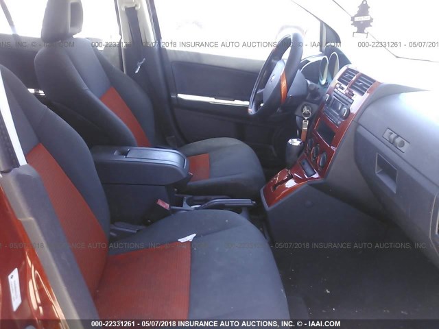 1B3HB48B48D557297 - 2008 DODGE CALIBER SXT ORANGE photo 5