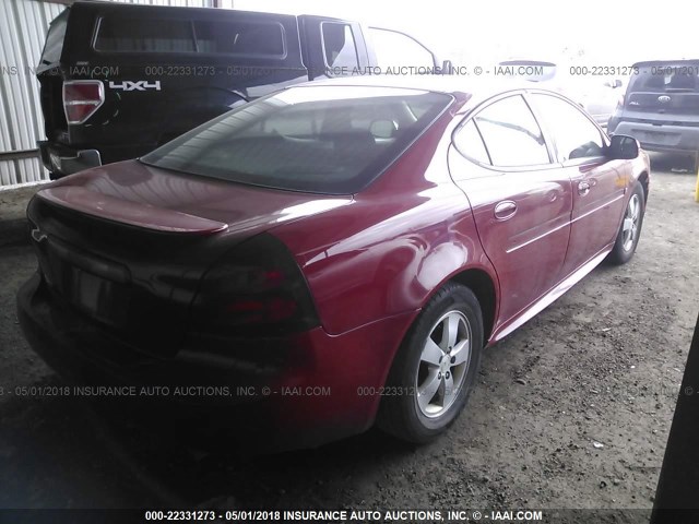 2G2WP552871146789 - 2007 PONTIAC GRAND PRIX RED photo 4