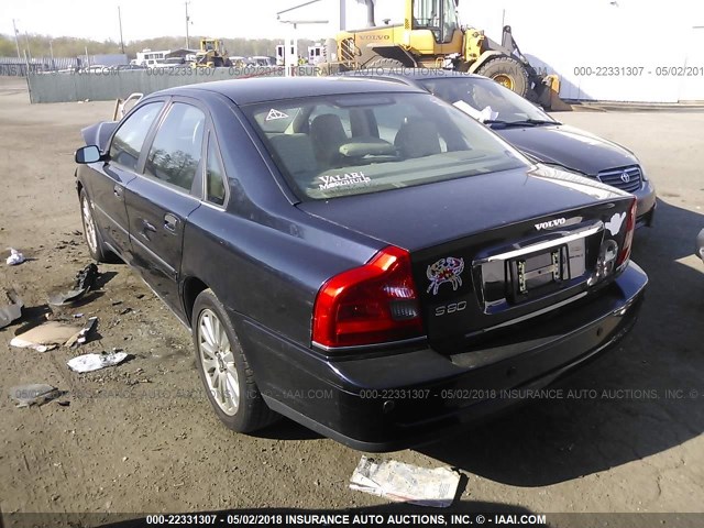 YV1TS592461429258 - 2006 VOLVO S80 2.5T BLUE photo 3