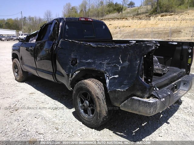 5TFUY5F1XGX576008 - 2016 TOYOTA TUNDRA DOUBLE CAB SR/SR5 BLACK photo 3