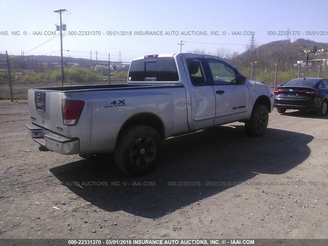 1N6AA06C69N308452 - 2009 NISSAN TITAN XE/SE/LE/PRO-4X SILVER photo 4