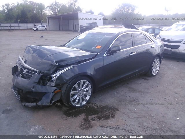 1G6AB5RA6E0194387 - 2014 CADILLAC ATS LUXURY GRAY photo 2