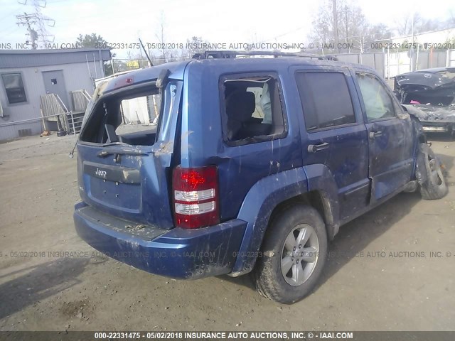 1J8GN28K89W527661 - 2009 JEEP LIBERTY SPORT BLUE photo 4