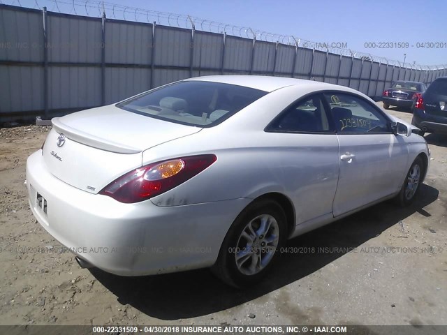 4T1CE38P26U730393 - 2006 TOYOTA CAMRY SOLARA SE/SLE WHITE photo 4