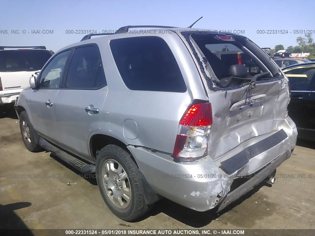 2HNYD182X2H531248 - 2002 ACURA MDX SILVER photo 3