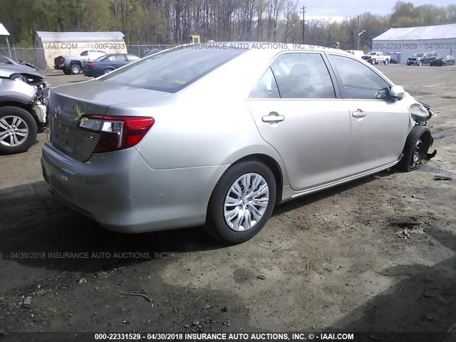 4T4BF1FK2ER376710 - 2014 TOYOTA CAMRY L/SE/LE/XLE 金色 照片 4