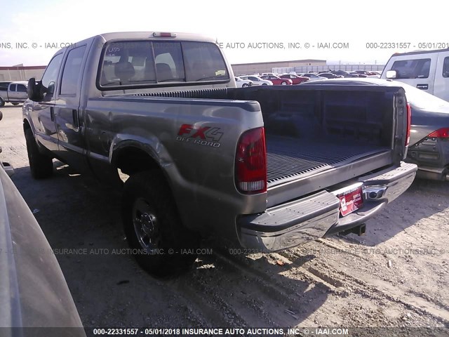 1FTSW21P85EA20750 - 2005 FORD F250 SUPER DUTY Champagne photo 3