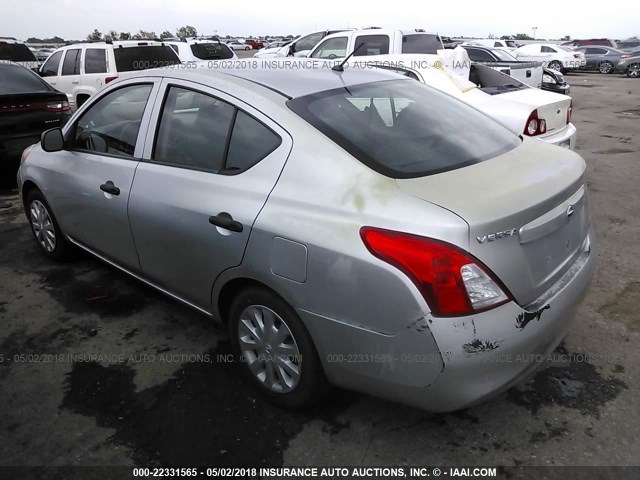 3N1CN7AP2EL807457 - 2014 NISSAN VERSA S/S PLUS/SV/SL SILVER photo 3