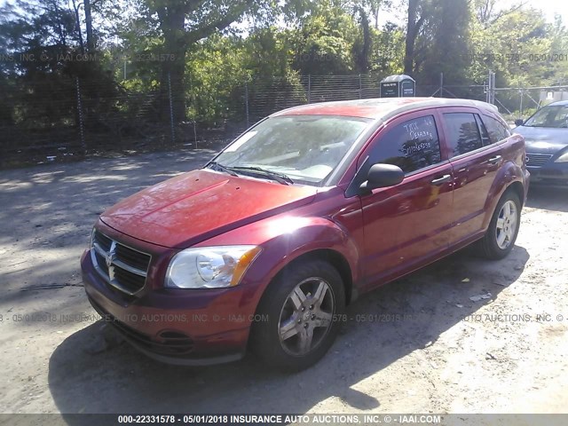 1B3HB48BX8D504183 - 2008 DODGE CALIBER SXT RED photo 2