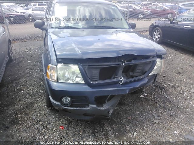 1FMZU63K63UB21619 - 2003 FORD EXPLORER XLT/XLT SPORT/NBX BLUE photo 6