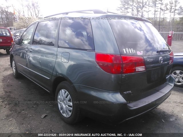 5TDZA23CX4S066273 - 2004 TOYOTA SIENNA CE/LE GREEN photo 3