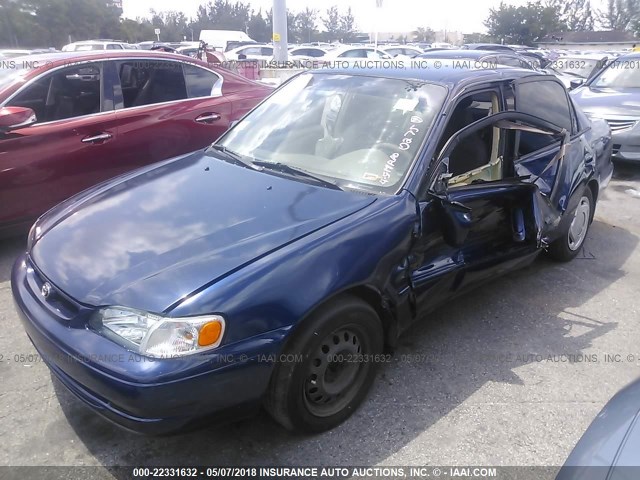 2T1BR18E7WC030275 - 1998 TOYOTA COROLLA VE/CE/LE BLUE photo 2