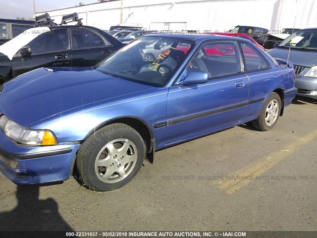 JH4DA9366NS005832 - 1992 ACURA INTEGRA GS BLUE photo 2