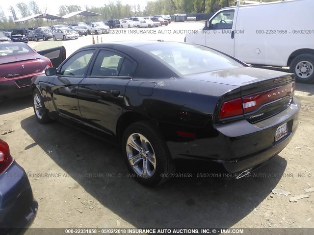 2C3CDXCTXEH243497 - 2014 DODGE CHARGER R/T BLACK photo 3