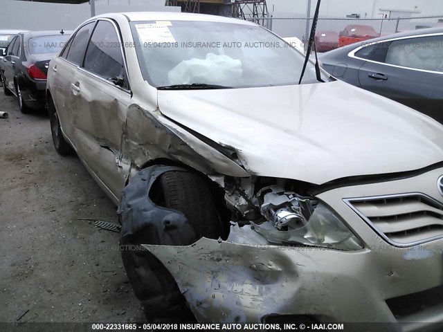 4T4BF3EK7AR019272 - 2010 TOYOTA CAMRY SE/LE/XLE GOLD photo 6