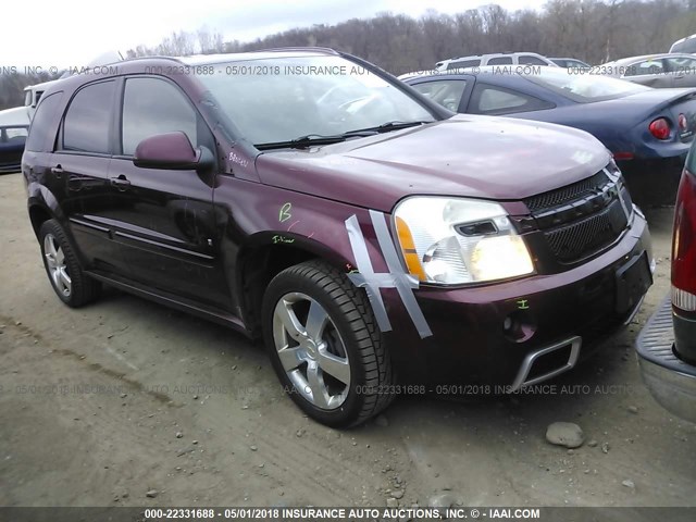 2CNDL037796251406 - 2009 CHEVROLET EQUINOX SPORT MAROON photo 1