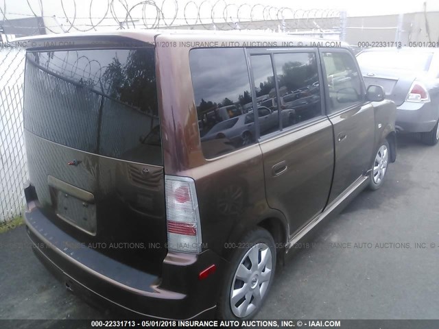 JTLKT334864125611 - 2006 TOYOTA SCION XB MAROON photo 4
