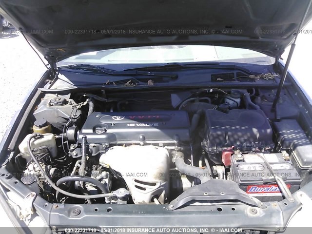 4T1BE32K52U582002 - 2002 TOYOTA CAMRY LE/XLE/SE 绿色 照片 10