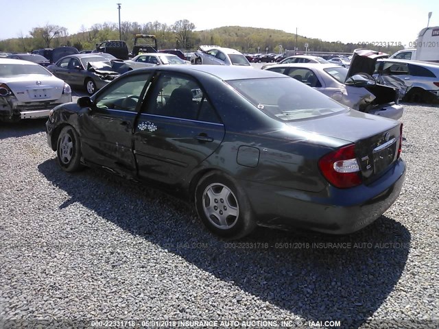 4T1BE32K52U582002 - 2002 TOYOTA CAMRY LE/XLE/SE 绿色 照片 3