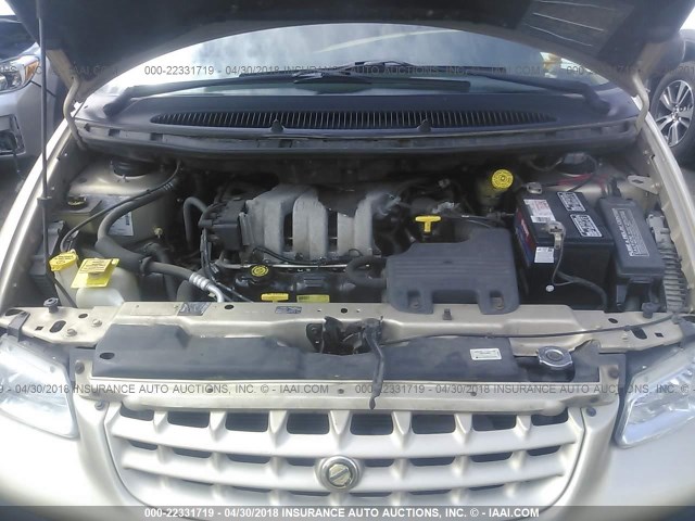 1C4GJ44G0YB642857 - 2000 CHRYSLER GRAND VOYAGER SE Champagne photo 10