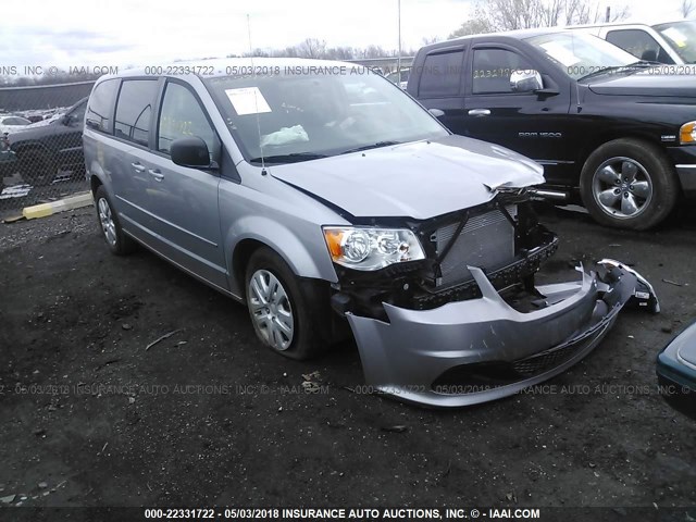 2C4RDGBG6GR363546 - 2016 DODGE GRAND CARAVAN SE SILVER photo 1