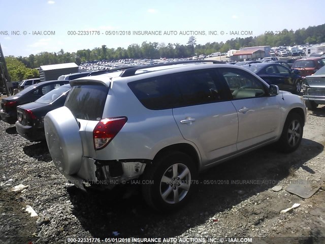 JTMZK31V075015477 - 2007 TOYOTA RAV4 LIMITED SILVER photo 4