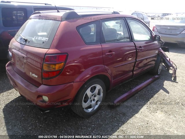 5Y2SL658X7Z402289 - 2007 PONTIAC VIBE RED photo 4