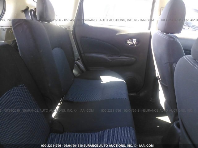 3N1CE2CP4EL380850 - 2014 NISSAN VERSA NOTE S/S PLUS/SV/SL SILVER photo 8