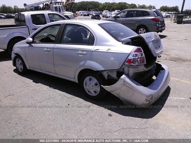 KL1TD56E29B374846 - 2009 CHEVROLET AVEO LS/LT 银色 照片 3