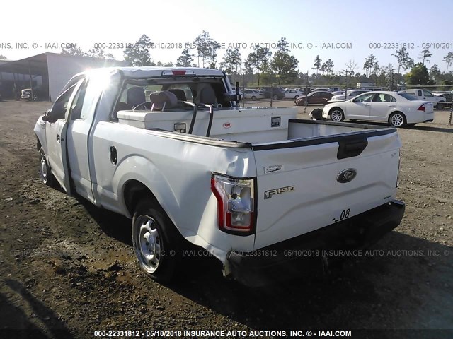 1FTEX1C84FFA11825 - 2015 FORD F150 SUPER CAB WHITE photo 3