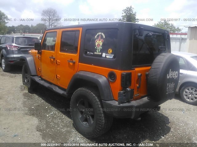 1C4BJWDG5CL179087 - 2012 JEEP WRANGLER UNLIMITE SPORT ORANGE photo 3