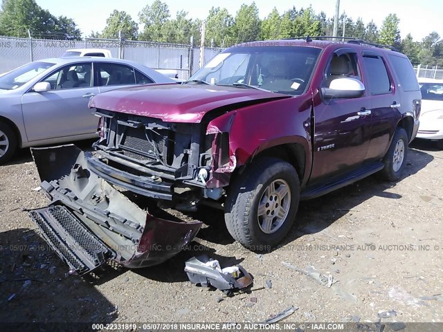 1GNEC13J97R111229 - 2007 CHEVROLET TAHOE C1500 MAROON photo 2