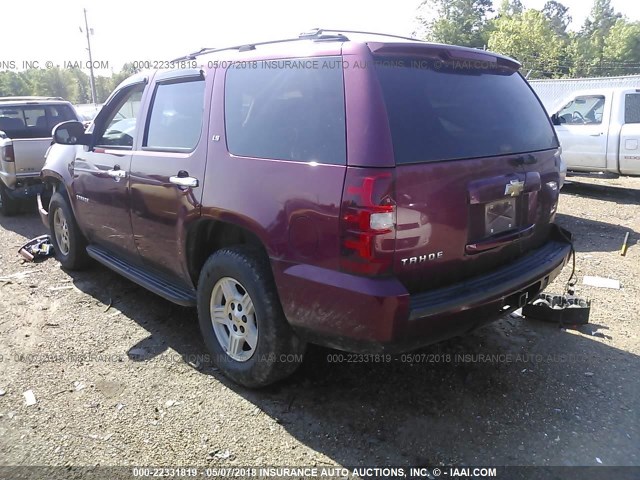 1GNEC13J97R111229 - 2007 CHEVROLET TAHOE C1500 MAROON photo 3