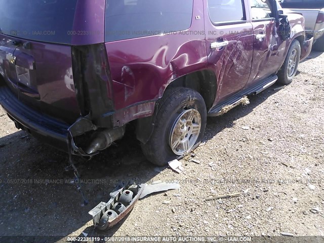 1GNEC13J97R111229 - 2007 CHEVROLET TAHOE C1500 MAROON photo 6