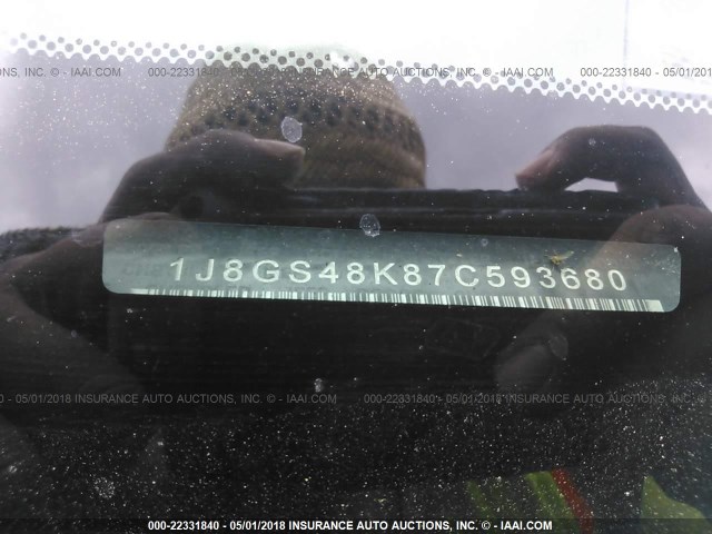 1J8GS48K87C593680 - 2007 JEEP GRAND CHEROKEE LAREDO/COLUMBIA/FREEDOM 栗色 照片 9