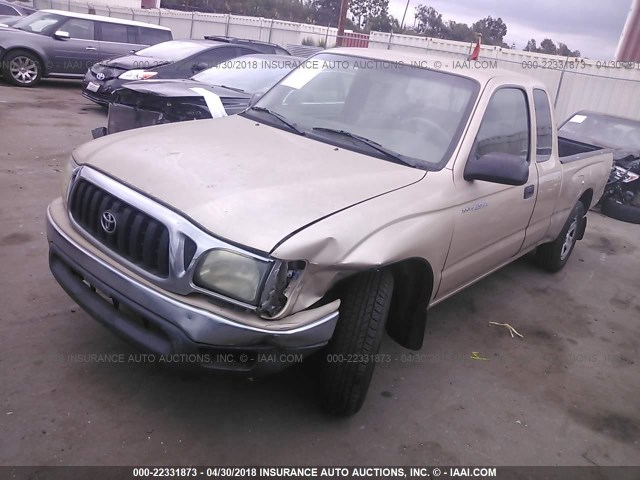 5TEVL52N34Z310345 - 2004 TOYOTA TACOMA XTRACAB GOLD photo 2