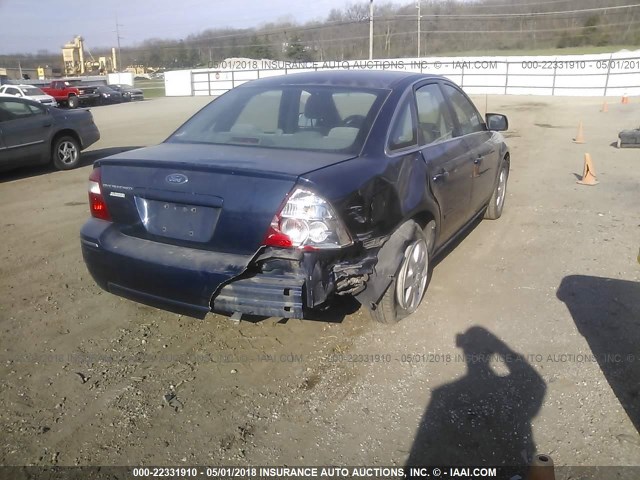 1FAHP23125G150047 - 2005 FORD FIVE HUNDRED SE BLUE photo 4