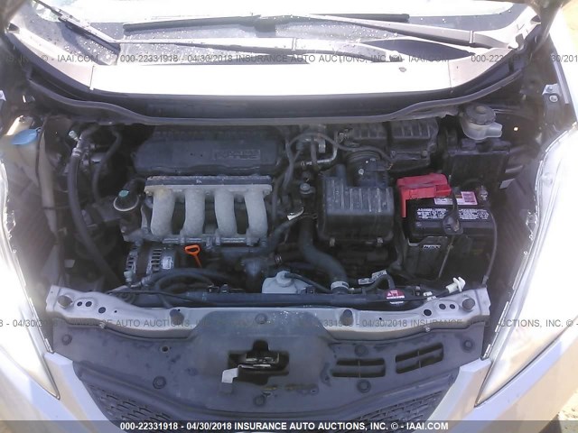 JHMGE88479S035477 - 2009 HONDA FIT SPORT GRAY photo 10