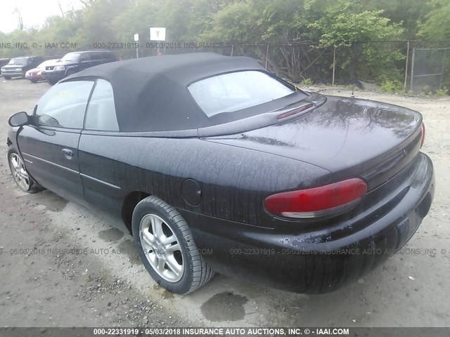 3C3EL55H8VT614091 - 1997 CHRYSLER SEBRING JXI BLACK photo 3