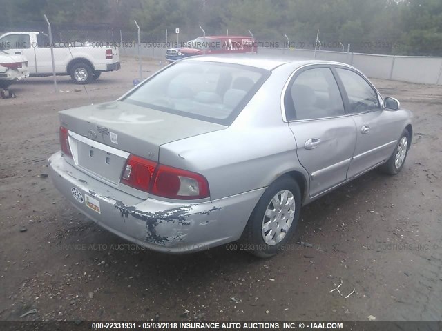 KNAGD126865464219 - 2006 KIA OPTIMA LX/EX SILVER photo 4